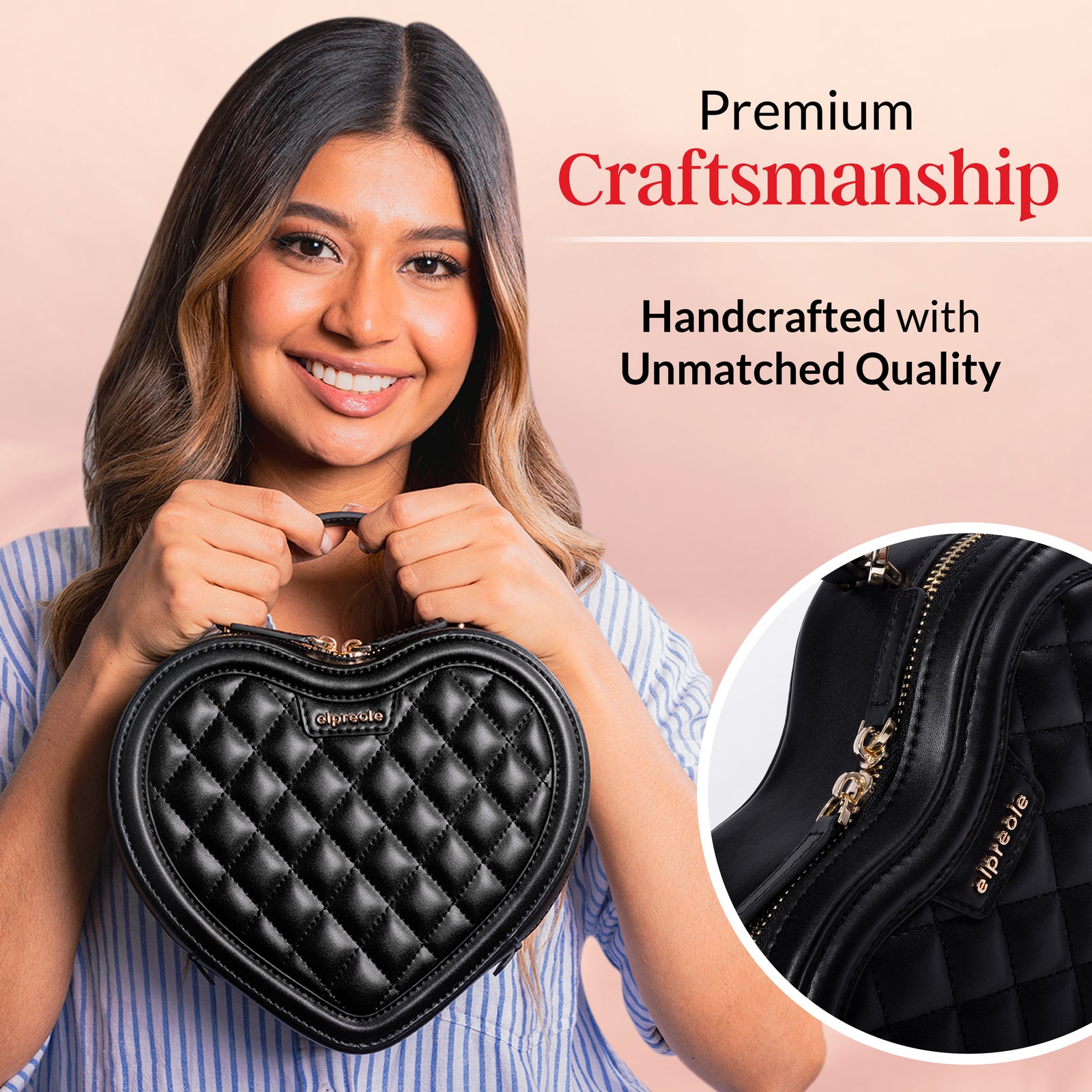 Women's Heart Shaped Purse, Designer Crossbody Handbag, Valentine's, Birthday, Wedding Gift Ideas for Her